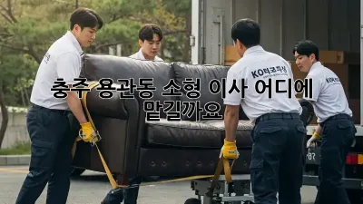 충주 용관동 소형 이사, 어디에 맡길까요?